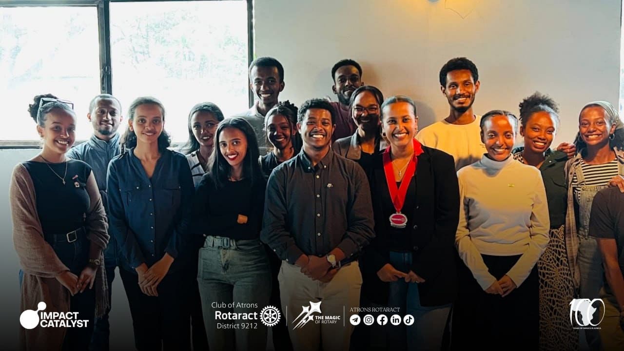 Dawit at a Rotaract project
