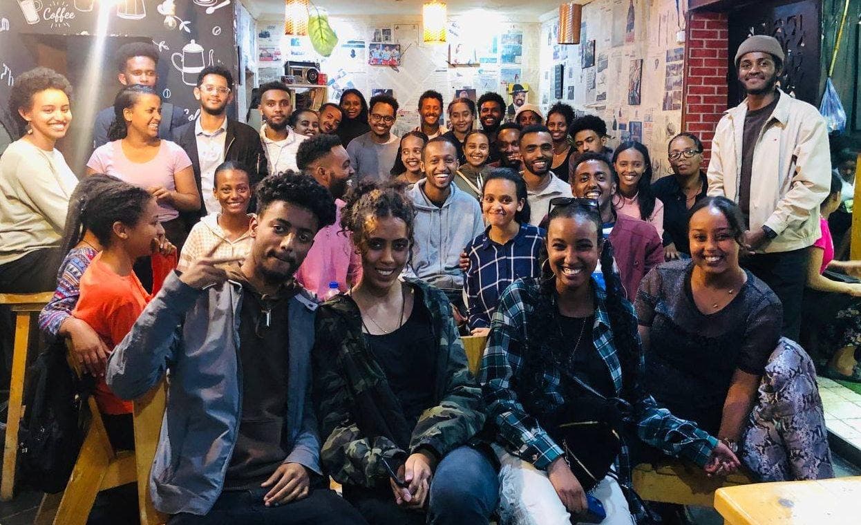 Dawit with the Rotaract club