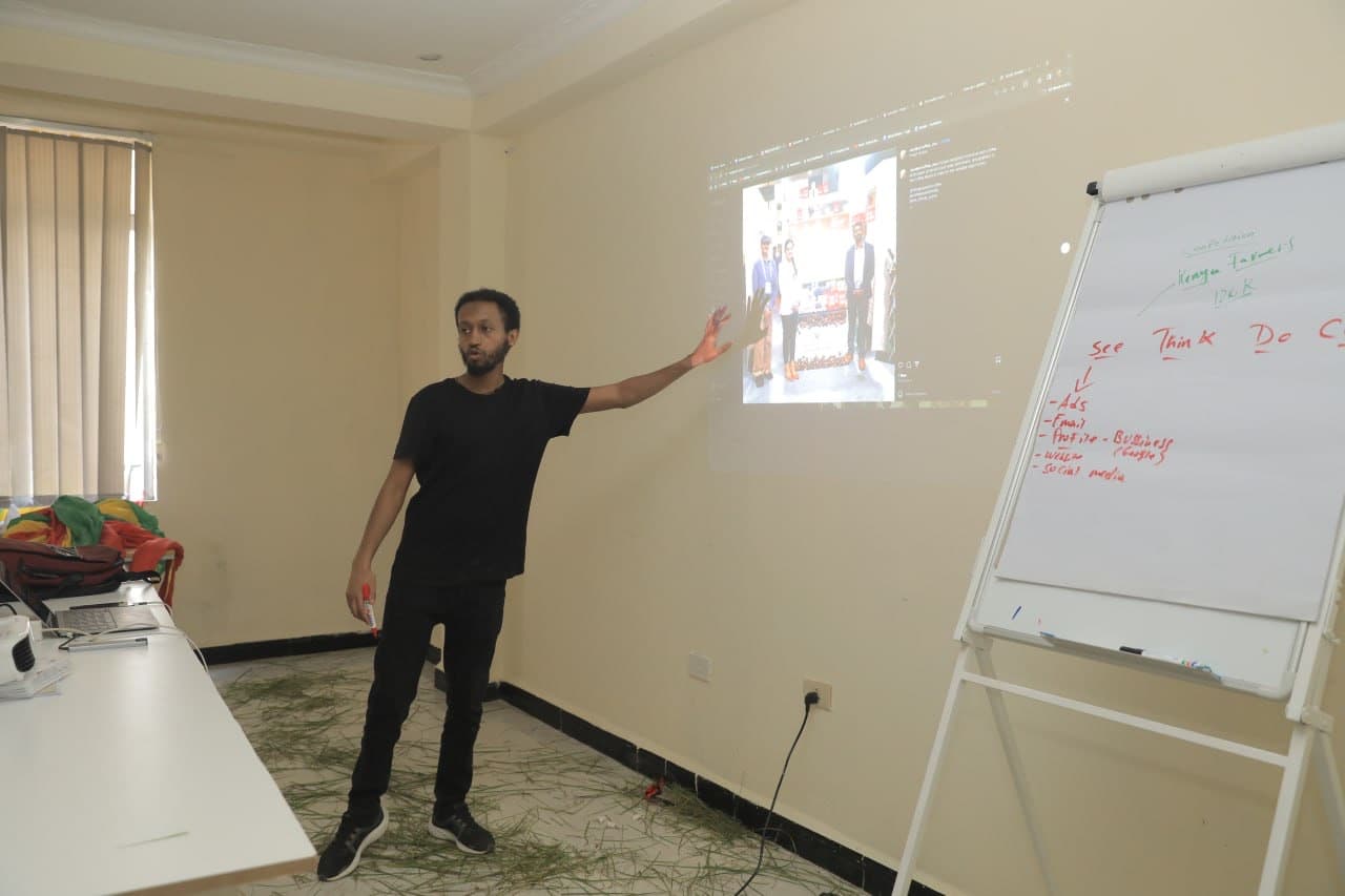 Dawit teaching a class